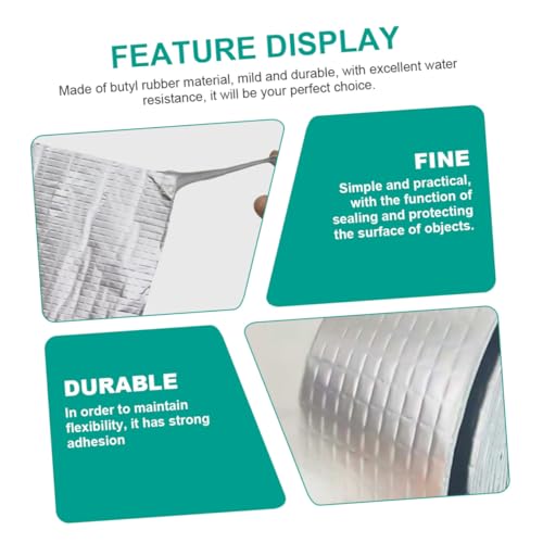 Ipetboom 2 Stück Teiliges Selbstklebendes Aluminium butyl dichtungsband Wasserdichtes Reparaturband mit Robuster Abdichtung für Dach Küche und Auto Hitzebeständig und Einsetzbar von Ipetboom