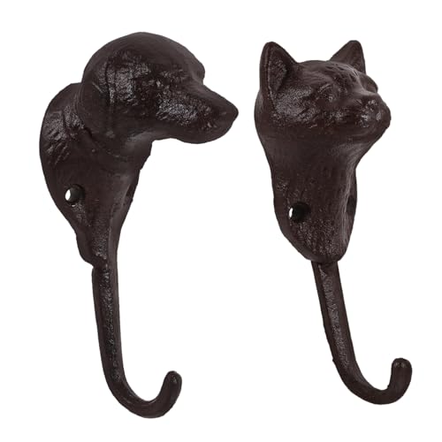 Ipetboom 2 Stück Vintage Gusseisen Wandhaken Katzen Hundekopf Design Dekorative Mehrzweck haken für Schlüssel Handtücher Taschen Robuste Wandaufbewahrung für Küche Bad Wohnzimmer Ipetboom 2 Stück Vintage Gusseisen Wandhaken Katzen Hundekopf Design Dekorative Mehrzweck haken für Schlüssel Handtücher Taschen Robuste Wandaufbewahrung für Küche Bad Wohnzimmer von Ipetboom