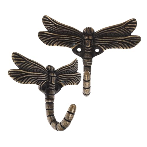 Ipetboom 2 Stück Vintage Libellen Wandhaken aus Zinklegierung Dekorative Kleiderhaken für Jacken Hüte Schlüssel und Taschen Platzsparende Tür und Wandmontage Multifunktionale Ipetboom 2 Stück Vintage Libellen Wandhaken aus Zinklegierung Dekorative Kleiderhaken für Jacken Hüte Schlüssel und Taschen Platzsparende Tür und Wandmontage Multifunktionale von Ipetboom