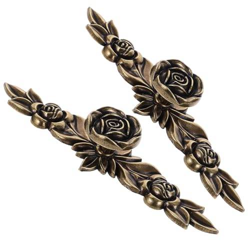 Ipetboom 2 Stück Vintage Möbelknöpfe Blüten Einloch Schrankgriff Zinklegierung Kleiner Griff für Kleiderschrank Kommode Robust Dekorativer Knauf für Möbelrestaurierung von Ipetboom