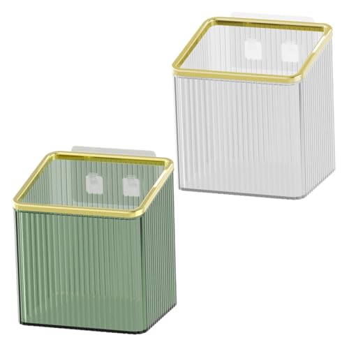 Ipetboom 2 Stück Wandhängeboxen ohne Bohren Stapelbare Aufbewahrungsboxen Grün und Transparent Platzsparender Organizer für Badezimmer Küche Kosmetik und Haushalt Ipetboom 2 Stück Wandhängeboxen ohne Bohren Stapelbare Aufbewahrungsboxen Grün und Transparent Platzsparender Organizer für Badezimmer Küche Kosmetik und Haushalt von Ipetboom