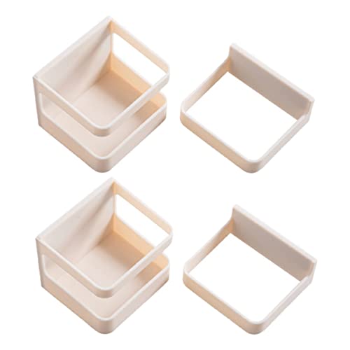 Ipetboom 2 Stück Wandmontierter Teiliges Regalsystem Umbrella Holder mit Wasserablauf Beige Platzsparend und Vielseitig für Flur Eingang Wohnzimmer Abnehmbare Auffangschale für Nasse von Ipetboom