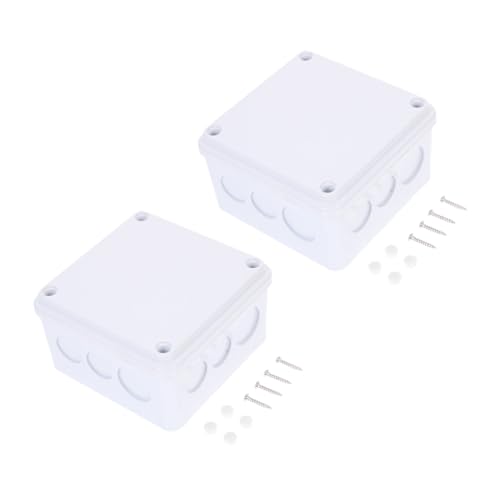 Ipetboom 2 Stück Wasserdichte Abs Kunststoff Abzweigdose mit Vorgebohrten Löchern Witterungsbeständige Verteilerdose für Außenbereich Elektrische Anschlussbox mit Schlagfestigkeit und von Ipetboom