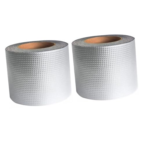Ipetboom 2 Stück Wasserdichtes Dichtungsband Selbstklebend Aluminiumfolie Starkes Abdichtungs Reparaturband Einsetzbar für Dach Auto Küche UV Witterungsbeständig von Ipetboom