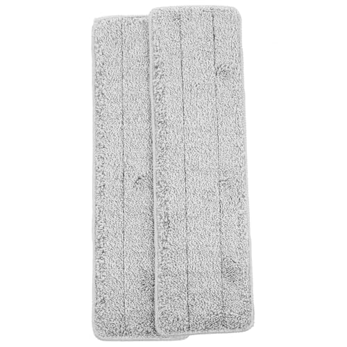 Ipetboom 2 Stück Wiederverwendbare Mop Ersatzköpfe Mikrofaser Wischmopp Pads mit Kantenreinigung für Teppich Fliesen Boden Waschbare Reinigungspads für Feucht und Trocken von Ipetboom