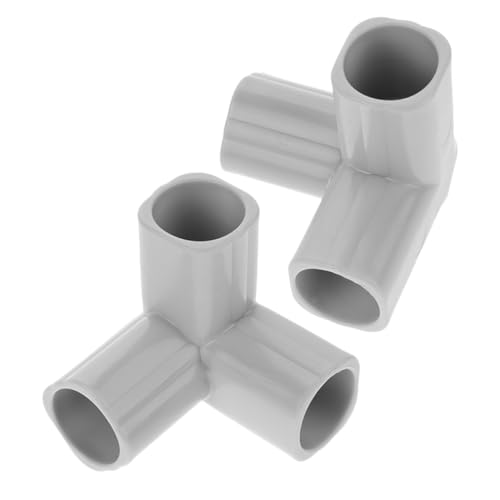 Ipetboom 2 Stück Zaunzubehör Winkelstücke T Stück PVC Fitting Möbelverbinder Winkelauslassverbinder Möbelbeschläge Verbinder Möbeleckverbinder Pe Grau von Ipetboom