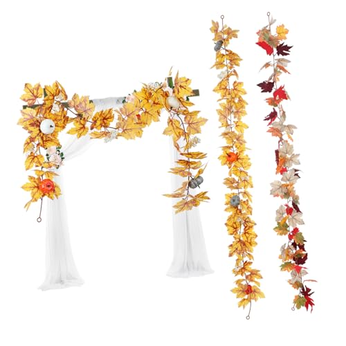 Ipetboom 2 Stücke Künstliche Ahornblatt Girlande Herbstliche Deko Langlebige Verblassungsresistente Herbstblätter Hängepflanze für Thanksgiving Halloween Hochzeit Vielseitige Raumdekoration Ipetboom 2 Stücke Künstliche Ahornblatt Girlande Herbstliche Deko Langlebige Verblassungsresistente Herbstblätter Hängepflanze für Thanksgiving Halloween Hochzeit Vielseitige Raumdekoration von Ipetboom