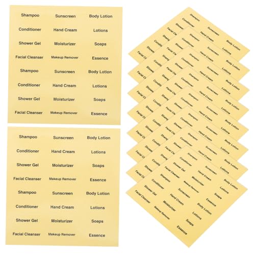 Ipetboom 20 Blatt Selbstklebende Kosmetikflaschen Etiketten Transparent für Reise Umfüllflaschen Badezimmer Aufkleber Praktische Beschriftung Passend für Shampoo Duschgel Hautpflege Ipetboom 20 Blatt Selbstklebende Kosmetikflaschen Etiketten Transparent für Reise Umfüllflaschen Badezimmer Aufkleber Praktische Beschriftung Passend für Shampoo Duschgel Hautpflege von Ipetboom