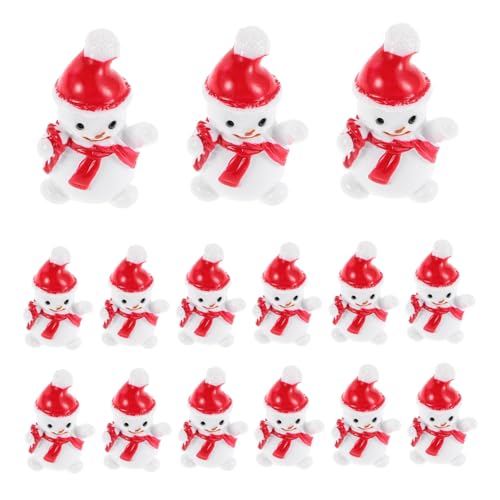 Ipetboom 20 Stück Mini Schneemann Figuren Weihnachtsdeko aus Hochwertigem Harz für DIY Mikro Landschaften Bastelprojekte und Kreative Gestaltungsmöglichkeiten von Ipetboom