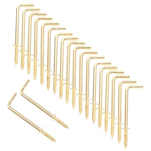 Ipetboom 20 Stück Teiliges Förmiges Schraubhaken aus Rostfreiem Selbstschneidend mit Präzisem Gewinde Goldfarbene Metallhaken für Bilderrahmen und Sicheres Aufhängen an Wand Ipetboom 20 Stück Teiliges Förmiges Schraubhaken aus Rostfreiem Selbstschneidend mit Präzisem Gewinde Goldfarbene Metallhaken für Bilderrahmen und Sicheres Aufhängen an Wand von Ipetboom