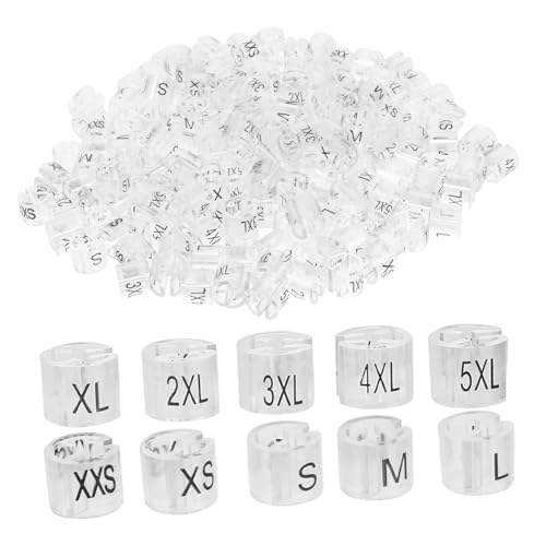 Ipetboom 200 Stück Kunststoff Größenringe für Kleiderbügel Transparente Kleidungsetiketten Wiederverwendbare Größenmarkierer für Kleiderständer Effiziente Sortierung und Schnelle Ipetboom 200 Stück Kunststoff Größenringe für Kleiderbügel Transparente Kleidungsetiketten Wiederverwendbare Größenmarkierer für Kleiderständer Effiziente Sortierung und Schnelle von Ipetboom