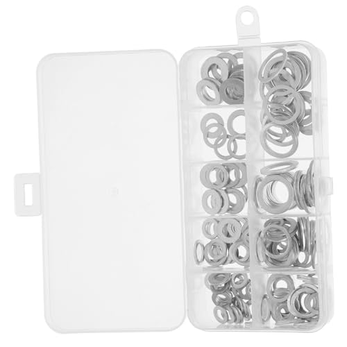Ipetboom 200 Stück Teiliges Aluminium Unterlegscheiben Sortiment Hitzebeständig aus Leichtem Aluminium mit Tragbarer Aufbewahrungsbox Dichtungsring Ersatzkit für Ölablassschrauben und Ipetboom 200 Stück Teiliges Aluminium Unterlegscheiben Sortiment Hitzebeständig aus Leichtem Aluminium mit Tragbarer Aufbewahrungsbox Dichtungsring Ersatzkit für Ölablassschrauben und von Ipetboom