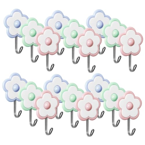 Ipetboom 25 Stück Teiliges Selbstklebendes Wandhaken Zweifarbige Blumenform Vielseitig für Küche Bad Flur Schlafzimmer Dekorative Schlüssel Handtuchhalter ohne Bohren Langlebig und Ipetboom 25 Stück Teiliges Selbstklebendes Wandhaken Zweifarbige Blumenform Vielseitig für Küche Bad Flur Schlafzimmer Dekorative Schlüssel Handtuchhalter ohne Bohren Langlebig und von Ipetboom