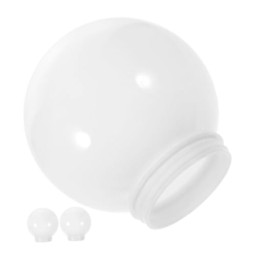 Ipetboom 3 Stück Kugellampe Lampenschirme Weiß Milky Globe Lampenschirm Outdoor Ersatzschirm Für Garten Terrasse Wandlampen von Ipetboom