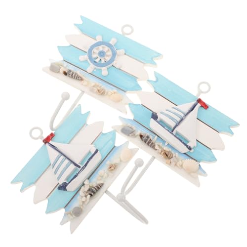 Ipetboom 3 Stück Mediterrane Wandhaken Kreative Kleiderhaken mit Maritimem Design Vielseitige Garderobenhaken für Mäntel Schlüssel und Wanddeko in Bunten Farben Ipetboom 3 Stück Mediterrane Wandhaken Kreative Kleiderhaken mit Maritimem Design Vielseitige Garderobenhaken für Mäntel Schlüssel und Wanddeko in Bunten Farben von Ipetboom