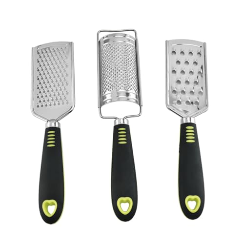 Ipetboom 3 Stück Teiliges Edelstahl Reibe Set mit Groben Klingen Kartoffelreibe und Käsereibe Ergonomischer Kunststoffgriff Vielseitig für Gemüse Obst Käse Leicht zu Reinigen Praktische Ipetboom 3 Stück Teiliges Edelstahl Reibe Set mit Groben Klingen Kartoffelreibe und Käsereibe Ergonomischer Kunststoffgriff Vielseitig für Gemüse Obst Käse Leicht zu Reinigen Praktische von Ipetboom