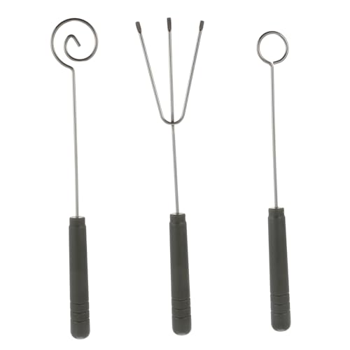 Ipetboom 3 Stück Teiliges Fondue gabelset aus Edelstahl Verschiedene Formen Robuste Küchenhelfer für Schokoladen dip Pralinen Früchte und Kuchen dekoration Vielseitiges Küchenbesteck für von Ipetboom