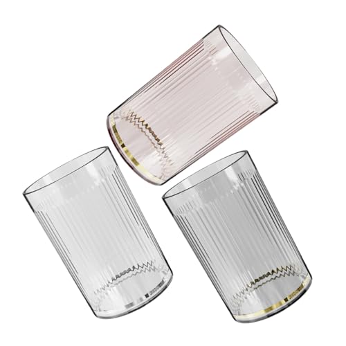 Ipetboom 3 Stück Teiliges Mundspülbecher aus Langlebigem Pet Großer Fassungsvermögen Vielseitig als Zahnputzbecher und Trinkbecher Glatte Oberfläche Modernes Design für Badezimmergebrauch von Ipetboom