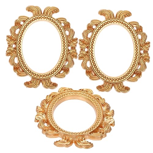 Ipetboom 3 Stück Teiliges Retro Bilderrahmen aus Hochwertigem Harz Kleine Ovale Vintage Fotorahmen Gold Dekorative Schmuck Display Rahmen für Familienfotos Tisch und Wohnraumdekoration Ipetboom 3 Stück Teiliges Retro Bilderrahmen aus Hochwertigem Harz Kleine Ovale Vintage Fotorahmen Gold Dekorative Schmuck Display Rahmen für Familienfotos Tisch und Wohnraumdekoration von Ipetboom