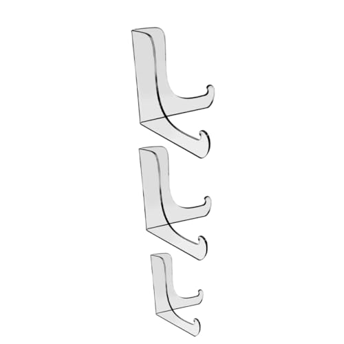 Ipetboom 3 Stück Teiliges Transparentes Display Ständer Transparenter Ständer für Teller Bücher und Magazine Kompakter Aufsteller für Schreibtisch Robustes und Praktisches von Ipetboom