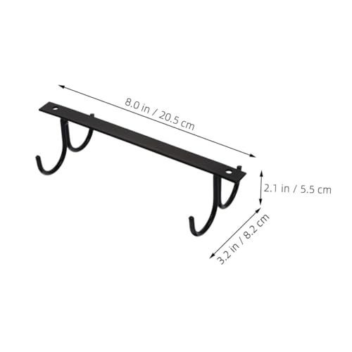 Ipetboom 3 Stück Under Cabinet Mug Hanger Metall mit Haken Schwarz Einfache Montage Vielseitiger Becherhalter und Küchenorganizer für Tassen Kochutensilien Geschirrtücher Ipetboom 3 Stück Under Cabinet Mug Hanger Metall mit Haken Schwarz Einfache Montage Vielseitiger Becherhalter und Küchenorganizer für Tassen Kochutensilien Geschirrtücher von Ipetboom