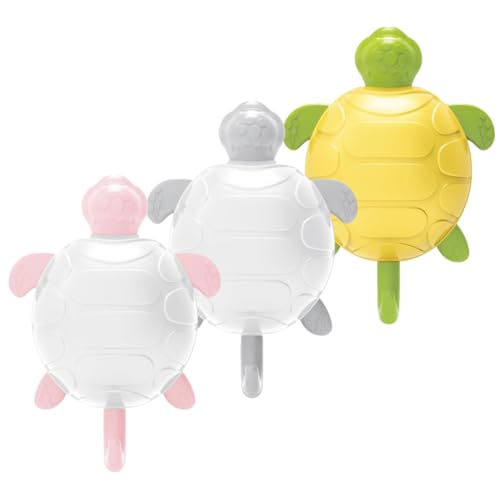 Ipetboom 3 Stücke Schildkröte Form Wandhaken Selbstklebend Hochleistungs Garderobenhaken für Schlüssel Handtuch Dekoration von Ipetboom