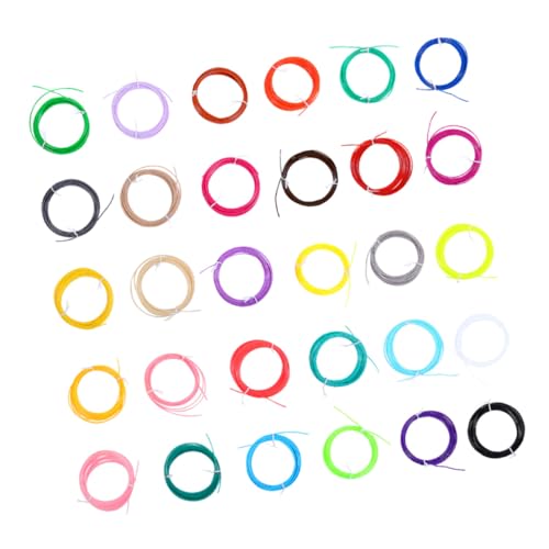 Ipetboom 30 Stück Teiliges Pla Filament Stift Verbrauchsmaterial Hochtemperatur Pla Filament in Verschiedenen Farben Kompatibel mit Meisten Stiften und Druckern für Kreative Diy-projekte von Ipetboom