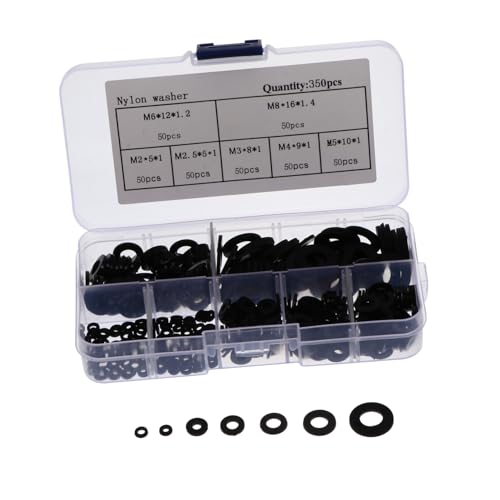 Ipetboom 350 Stück Teiliges Schwarze Nylon Flachscheiben Unterlegscheiben Dichtungsringe für Abdichtung und Abstandhalter Vielseitig Einsetzbar für Sanitär Hydraulik und Industrie Ipetboom 350 Stück Teiliges Schwarze Nylon Flachscheiben Unterlegscheiben Dichtungsringe für Abdichtung und Abstandhalter Vielseitig Einsetzbar für Sanitär Hydraulik und Industrie von Ipetboom