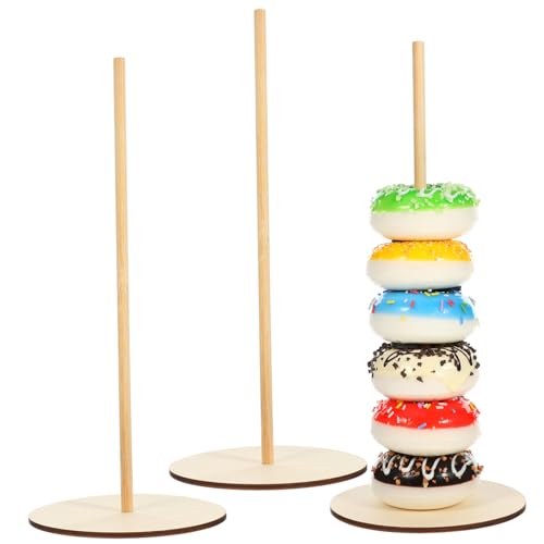 Ipetboom 3Stücke Holz Donutständer Multifunktionales Donut Rack für Geburtstagsfeiern Rustikales Design Leicht und Robust für Partytische und Süßigkeitenbars Ipetboom 3Stücke Holz Donutständer Multifunktionales Donut Rack für Geburtstagsfeiern Rustikales Design Leicht und Robust für Partytische und Süßigkeitenbars von Ipetboom