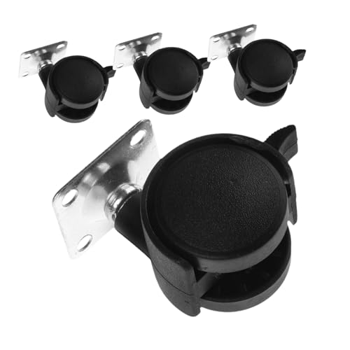 Ipetboom 4 STÜCKE Teiliges Kunststoff Lenkrollen für Bürostühle und Möbel Drehbare Robuste Ersatzräder mit Einfacher Montage Verschleißfest und Vielseitig für Esszimmerstühle und von Ipetboom