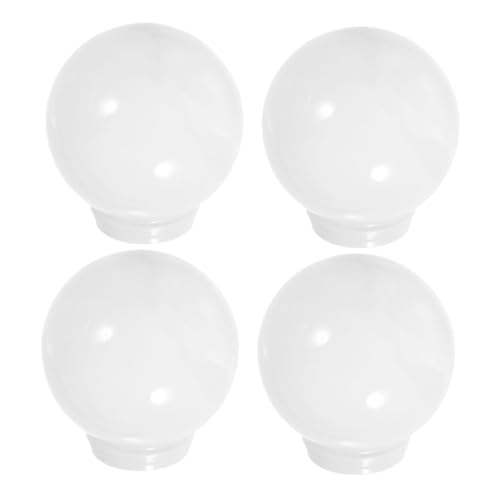 Ipetboom 4 Stück Acryl Kugellampe Lampenschirm Ø Wetterfest Langlebig Outdoor Lichtabdeckung für Garten Terrasse Wanddeko von Ipetboom