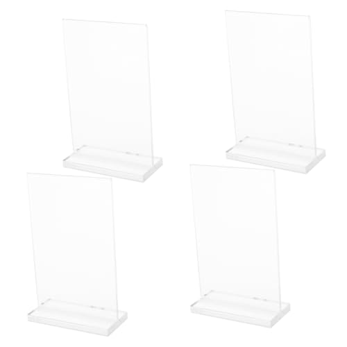 Ipetboom 4 Stück Klarer Acrylständer für Menüs Poster und Preisschilder Hochtransparente Leichte und Einfach zu Installierende Tischaufsteller für Hochzeiten Restaurants und Ipetboom 4 Stück Klarer Acrylständer für Menüs Poster und Preisschilder Hochtransparente Leichte und Einfach zu Installierende Tischaufsteller für Hochzeiten Restaurants und von Ipetboom