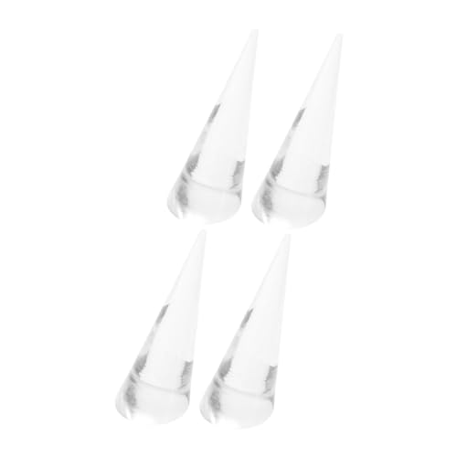 Ipetboom 4 Stück Teiliges Acryl Ringhalter Geformt Transparenter Schmuckständer für Verlobungs Eheringe und Modeschmuck Stabiler Ringdisplay für Schmuckausstellung von Ipetboom