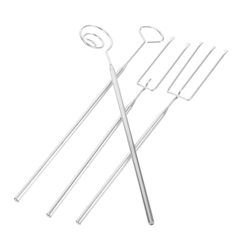 Ipetboom 4 Stück Teiliges Fonduegabel set aus Edelstahl Ergonomisch Gestaltet Komfortabler Griff Leicht zu Reinigen Robustes Material für Schokolade Candy Dip Salat Fondue Küche von Ipetboom