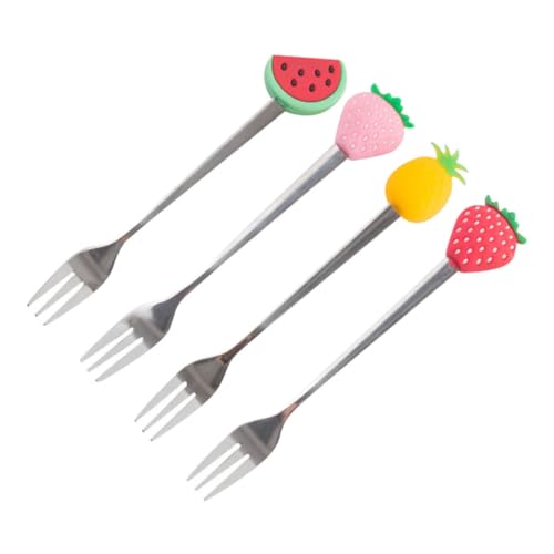 Ipetboom 4 Stück Teiliges Food Picks mit Bunten Silikon Fruchtmotiven Wiederverwendbare Rostfreie Food Pick Gabeln für Obst Salat Dessert und Fingerfood Praktische Küchenhelfer Ipetboom 4 Stück Teiliges Food Picks mit Bunten Silikon Fruchtmotiven Wiederverwendbare Rostfreie Food Pick Gabeln für Obst Salat Dessert und Fingerfood Praktische Küchenhelfer von Ipetboom