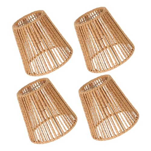 Ipetboom 4 Stück Teiliges Lampenschirme aus Gewebtem Papierseil Simulation Rattan Design Natürliche Decken und Tischlampenschirme Kompatibel Stilvolle Pendelleuchten Abdeckung Ipetboom 4 Stück Teiliges Lampenschirme aus Gewebtem Papierseil Simulation Rattan Design Natürliche Decken und Tischlampenschirme Kompatibel Stilvolle Pendelleuchten Abdeckung von Ipetboom