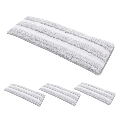 Ipetboom 4 Stück Teiliges Mikrofaser Wischmopp Pads mit Streifenmuster Wiederverwendbare Waschbare Nassmopp Bezüge mit Harten Fasern Selbstklebend für Effektive von Hartholz und Ipetboom 4 Stück Teiliges Mikrofaser Wischmopp Pads mit Streifenmuster Wiederverwendbare Waschbare Nassmopp Bezüge mit Harten Fasern Selbstklebend für Effektive von Hartholz und von Ipetboom