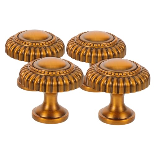 Ipetboom 4 Stück Teiliges Möbelgriff- Vintage Stil Einzelbohrung Ergonomischer Griff Goldfarbene Oberfläche für Schränke Kommoden Küchenschränke Robust und Langlebig Einfache Montage Ipetboom 4 Stück Teiliges Möbelgriff- Vintage Stil Einzelbohrung Ergonomischer Griff Goldfarbene Oberfläche für Schränke Kommoden Küchenschränke Robust und Langlebig Einfache Montage von Ipetboom