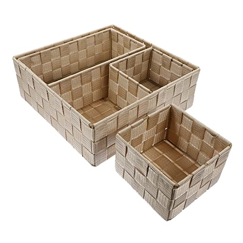 Ipetboom 4 Stücke Woven Aufbewahrungsboxen Tisch Organizer aus Stabilem Material für Schreibtisch Bad Büro Faltbare Sortier Organizer Ipetboom 4 Stücke Woven Aufbewahrungsboxen Tisch Organizer aus Stabilem Material für Schreibtisch Bad Büro Faltbare Sortier Organizer von Ipetboom
