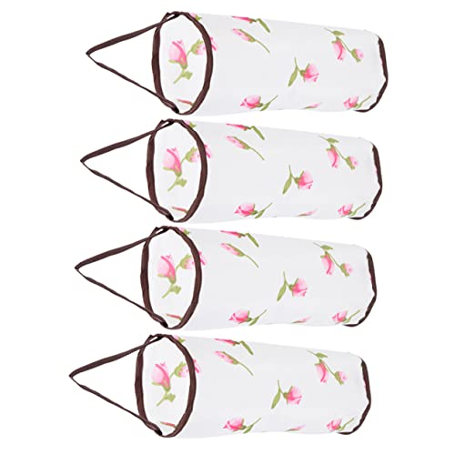 Ipetboom 4 Stück Teiliges Wandmontage Müllbeutelhalter Platzsparender Hängender Kunststoffbeutel Organizer mit Zylindrischem Design für Küche Einfache Installation für Einkaufstüten und von Ipetboom