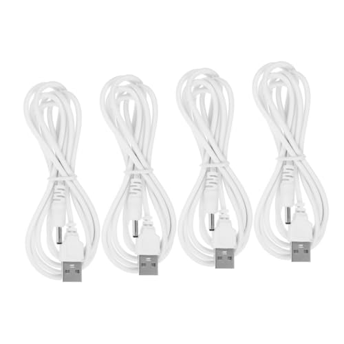 Ipetboom 4 Stück USB zu Dc Ladekabel Schwarz USB Dc Adapter Kabel Kompatibel für Tischlampen Ventilatoren Tablets Portable und Langlebig von Ipetboom