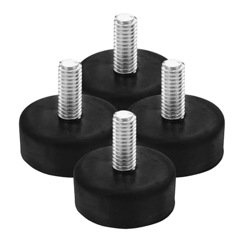 Ipetboom 4 Stück Verstellbare Gummifüße Höhenverstellbare Möbelfüße mit Schrauben Vibrationsdämpfend und rutschfest für Tische Stühle und Haushaltsgegenstände von Ipetboom