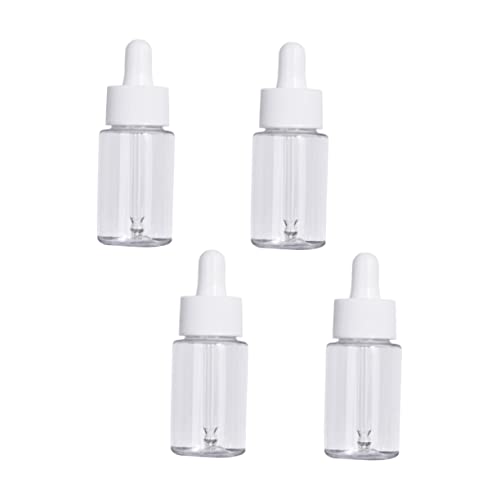 Ipetboom 4 Stück kleine Sprühflaschen aus Glas 30ml Tropfflasche Kunststoff-Pipette Pipettenflasche Tropfflaschen aus Glas Pipette für leere Flaschen Flasche mit ätherischen Ölen Loch Weiß von Ipetboom