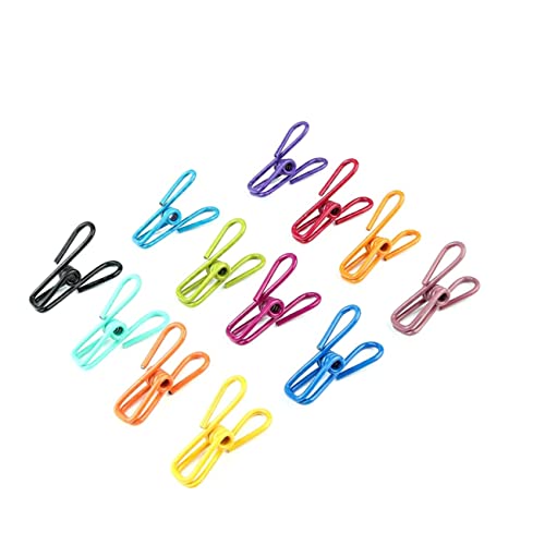 Ipetboom 40 Stück Bunte Wäscheklammern Mehrzweck Clips aus PVC Beschichtetem Stahl für Handtücher Kleidung und für Drinnen und Draußen Stark und Langlebig Zufällige Farbe Zufällige Farbe von Ipetboom