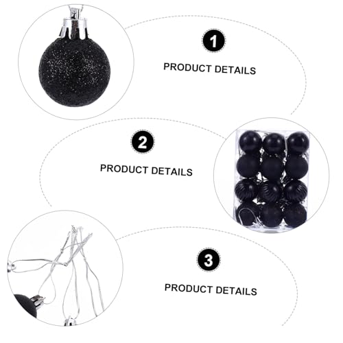 Ipetboom 48 Stück Weihnachtskugeln Schwarze Christbaumkugeln mit Aufhängeseil Dekoration für Weihnachtsbaum Partys Fenster und Geschäfte Stilvolle Weihnachtsdeko für Festliche Anlässe Ipetboom 48 Stück Weihnachtskugeln Schwarze Christbaumkugeln mit Aufhängeseil Dekoration für Weihnachtsbaum Partys Fenster und Geschäfte Stilvolle Weihnachtsdeko für Festliche Anlässe von Ipetboom