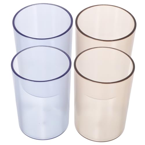 Ipetboom 4stücke Zahnbürstenbecher Aus Transparentem Material Wiederverwendbare Mundspülbecher Für Badezimmer Große Kapazität Für Reisen Und Camping Praktisches Design Bernstein Ipetboom 4stücke Zahnbürstenbecher Aus Transparentem Material Wiederverwendbare Mundspülbecher Für Badezimmer Große Kapazität Für Reisen Und Camping Praktisches Design Bernstein von Ipetboom