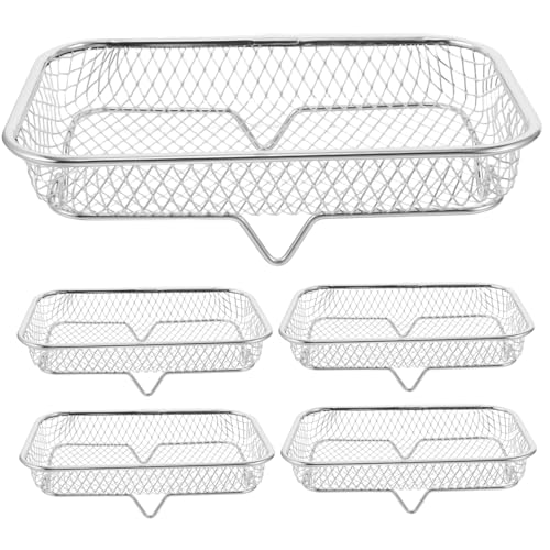 Ipetboom 5 Stück Teiliges Edelstahl Air Fryer Rack Langlebiges Dehydrator und Backrost mit Ablauflöchern Ölabscheidend Hitzebeständig Multifunktional für Haushalt Restaurant Ofen Grill Ipetboom 5 Stück Teiliges Edelstahl Air Fryer Rack Langlebiges Dehydrator und Backrost mit Ablauflöchern Ölabscheidend Hitzebeständig Multifunktional für Haushalt Restaurant Ofen Grill von Ipetboom
