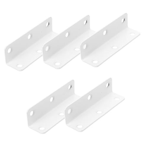 Ipetboom 5 Stück Teiliges Edelstahl Winkelhalter Eckstrebe mit Verlängerter Auflagefläche für Möbel Regal Gartenbett Stabile Halterung Weiß Ipetboom 5 Stück Teiliges Edelstahl Winkelhalter Eckstrebe mit Verlängerter Auflagefläche für Möbel Regal Gartenbett Stabile Halterung Weiß von Ipetboom