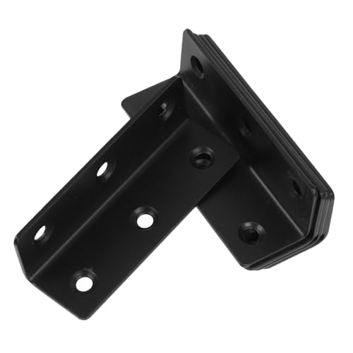 Ipetboom 5 Stück Teiliges Edelstahl Winkelverbinder Schwerlast mit Erweiterter Auflagefläche für Möbel Regalhalterung Gartenbeete Montagewinkel Schwarz von Ipetboom