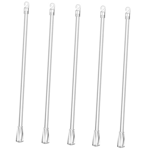 Ipetboom 5 Stück Teiliges Jalousienstab mit Haken Transparenter Blindstab Ersatz Glatte Oberfläche Langlebig und Praktisch für Senkrechte Fensterjalousien Einfache Handhabung und von Ipetboom